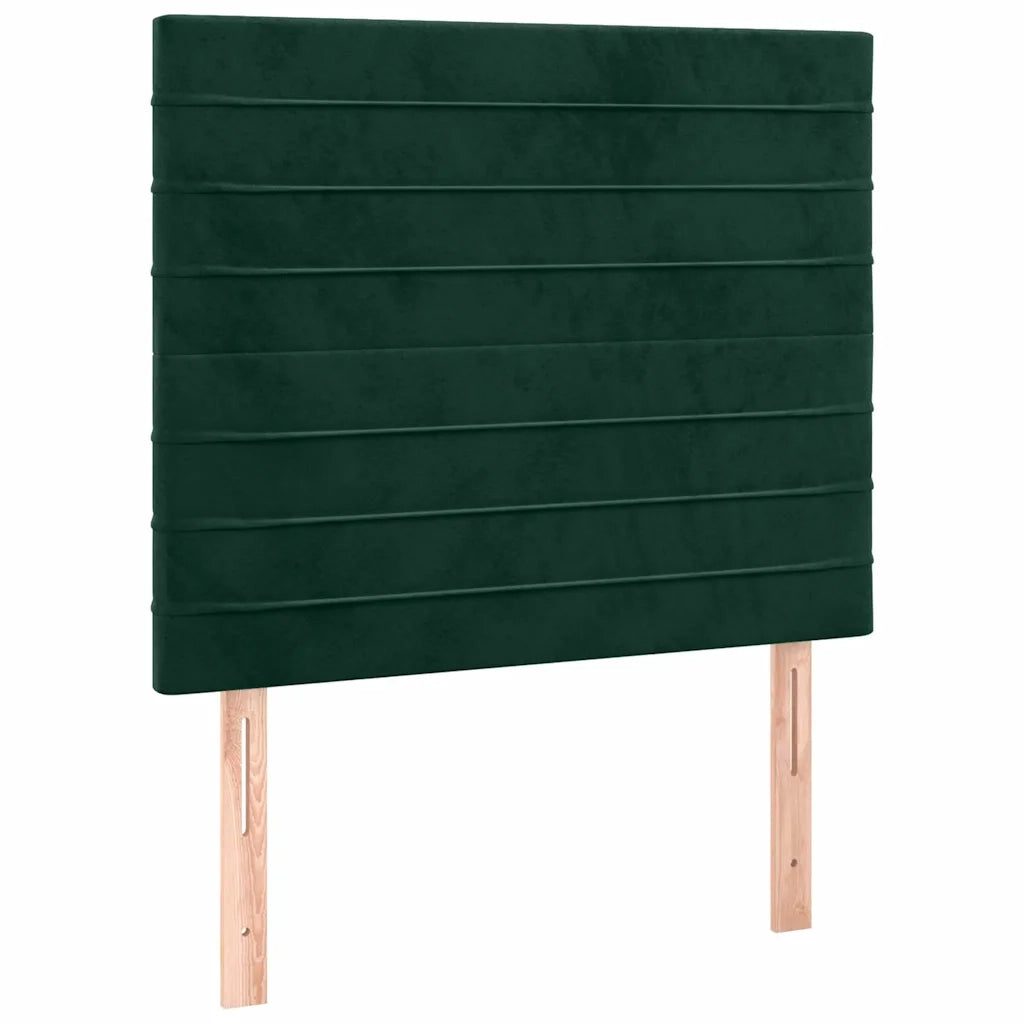 Testiera-Testata-Testiera Decorativa Verde Scuro 80x5x118/128 cm Velluto 717626