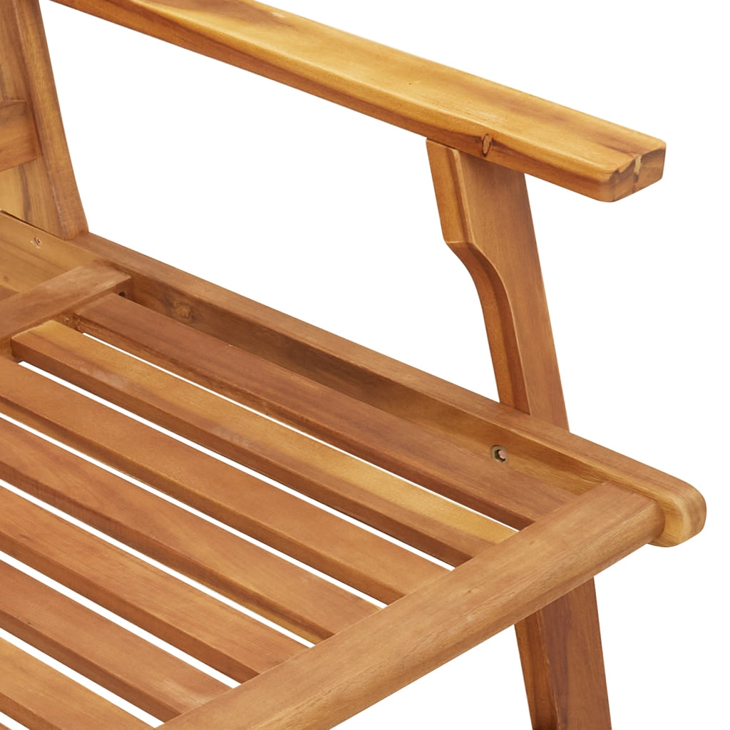 Panca da Giardino 122.5x77x74 cm in Legno Massello di Acacia
