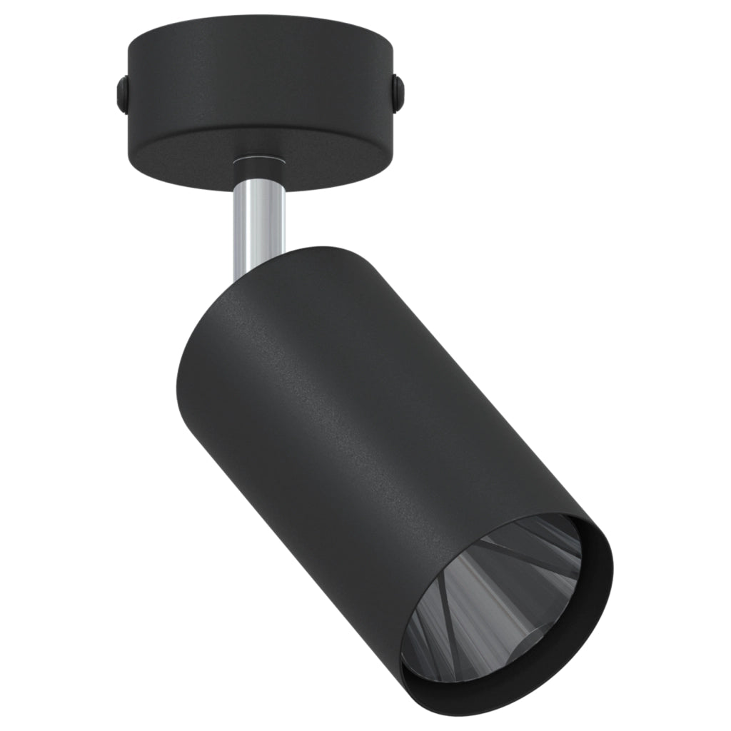 Faretto da soffitto 1 Via Regolabile Nero GU10