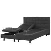 Letto Tessuto di colore Grigio Scuro Elettrico Regolabile con Telecomando 160 x 200 cm matrimoniale moderno