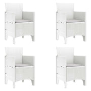 Sedia da Giardino 4 pz | Sedie da Esterno Bianco 53 x 49 x 85 cm Polipropilene