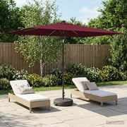 Ombrellone da giardino-Parasol da giardino con luci LED e base 200 x 300 cm Poliestere 608537