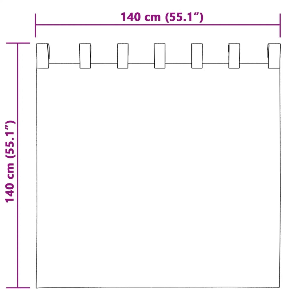 Tende oscuranti 2 pcs Grigio chiaro 140 x 140 cm Velluto 4107293