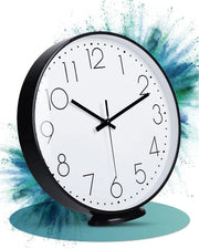 Orologio da Parete Nero - Non Marcia - 30 cm - Orologio da Appendere e da Impostare - Orologio da Muro Silenzioso per Sala da Pranzo, Ufficio, Scuola, Cucina e Altro - Orologio Analogo