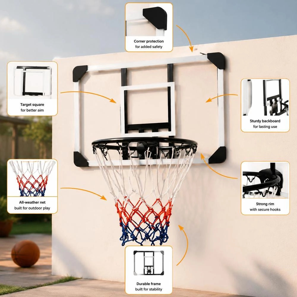 Transparent Basketball Hoop, 71x45x2.5 Cm, Polycarbonate