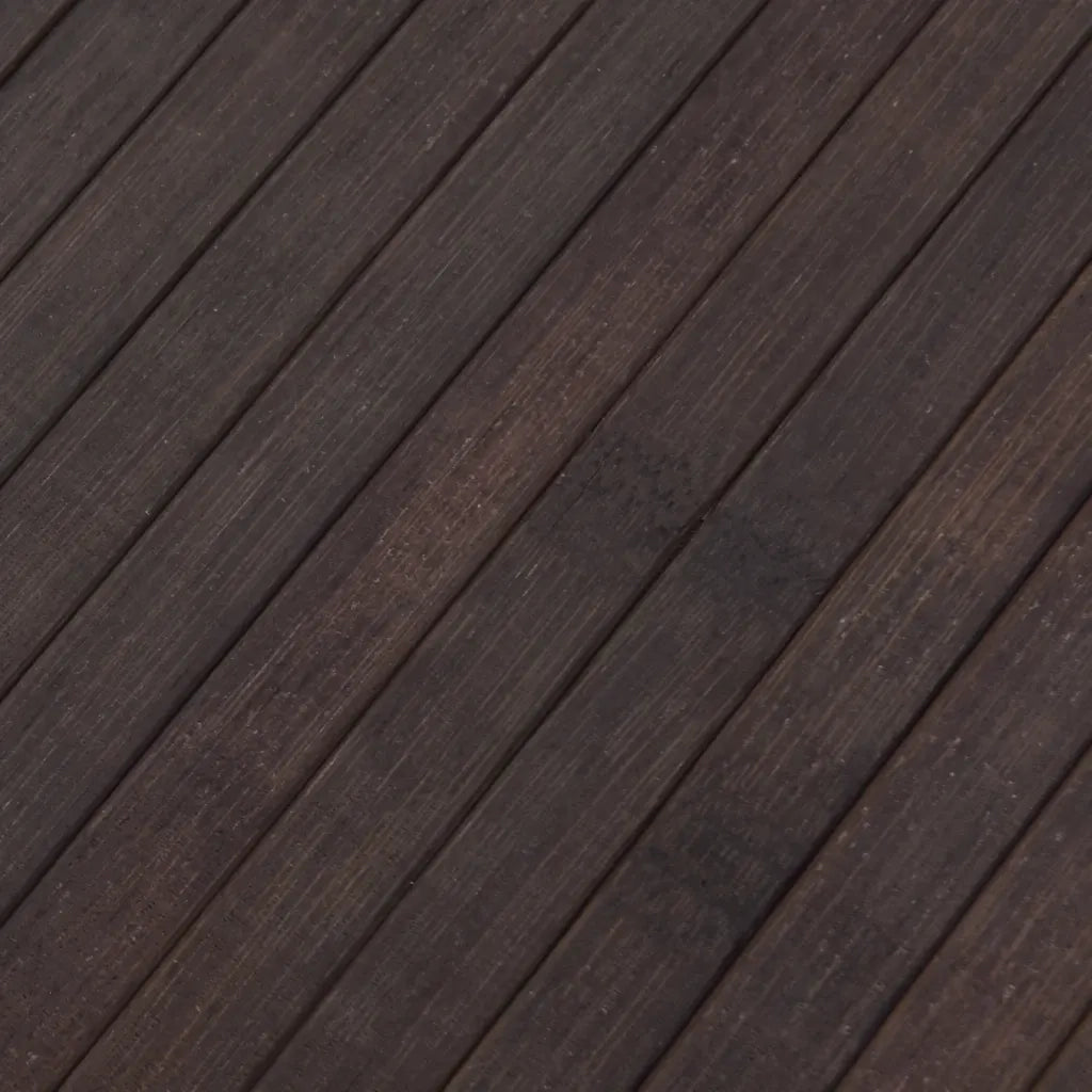 Tappeto Rettangolare Marrone Scuro 80x100 cm in Bambù 376905