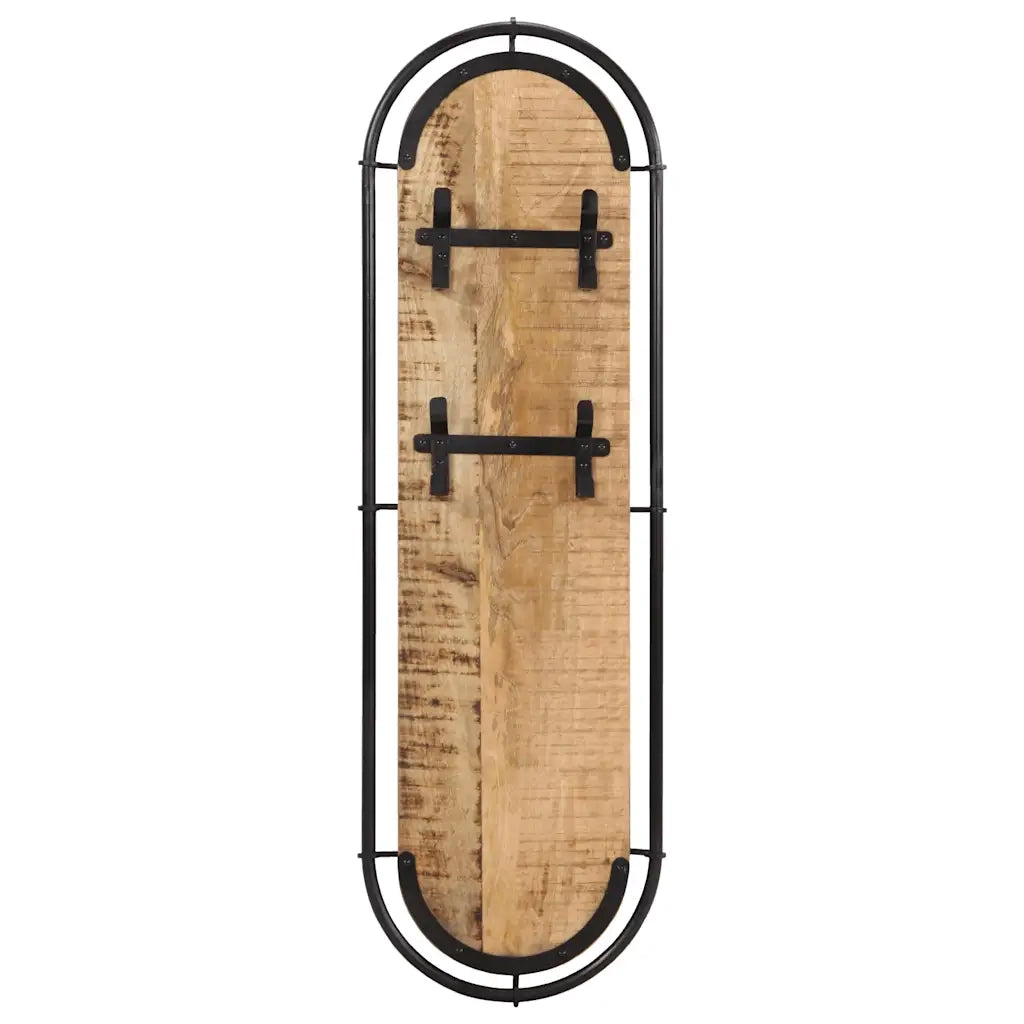 vidaXL Appendiabiti da Parete con 4 Ganci 2pz Legno Massello di Mango