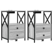 Armadio da Notte 2 pcs Grigio Sonoma 40 x 31 x 60 cm 859567