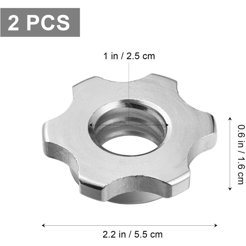 Trade Shop - 2 Pz Coppia Ricambi Accessori Per Manubrio Bilanciere Morsetto Dado A Vite 25mm -