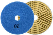 Set di 2 pezzi di dischi di abrasione e lucidazione con diamante 4 pollici Grit 50 per granito, pietra e marmo