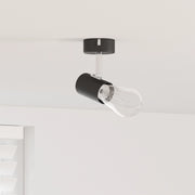 Faretti da soffitto neri 1 Via Regolabile E27