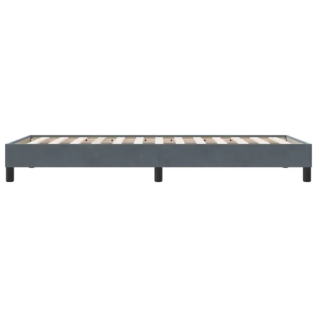 vidaXL Giroletto senza Materasso Grigio Scuro 80x220 cm Velluto