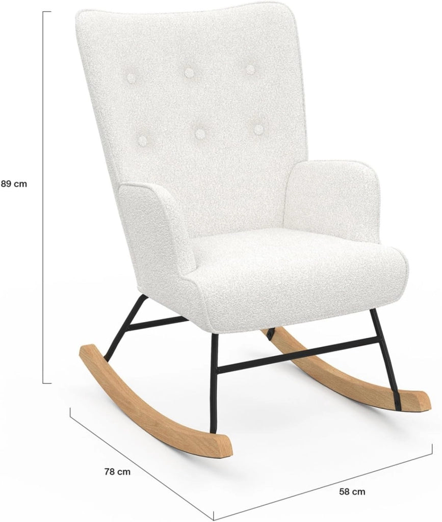 Poltrona scandinava IVAR in tessuto a coste beige