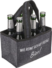 Porta bottiglie stile - Porta bottiglie per 6 bottiglie - Tas da uomo - Tela di alta qualità - 24 x 15 cm
