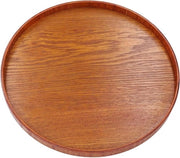 Dishboard in Legno Circolare Sostenibile - Superficie Lucida - Piatto Circolare Elegante - Decorazione per la Casa - Piatti per Tè e Caffè - 27 cm / 10,6 pollici