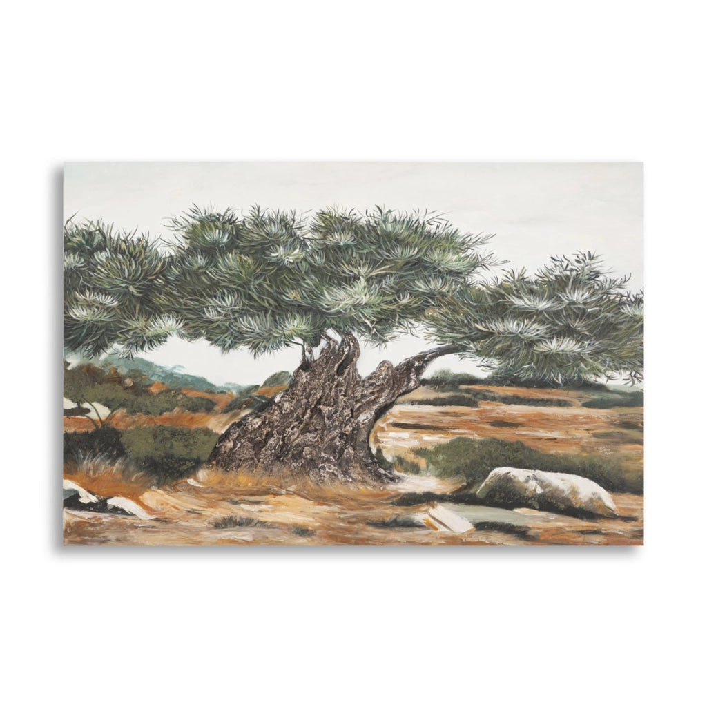 Stampa su Tela Albero 1, Multicolore, Legno, 120x3,8x80 cm