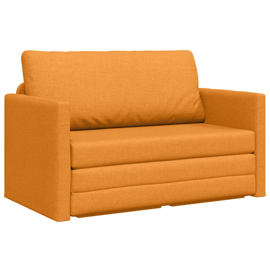 Divano letto a pavimento 2 in 1 Giallo Scuro 124x71x78 cm Tessuto