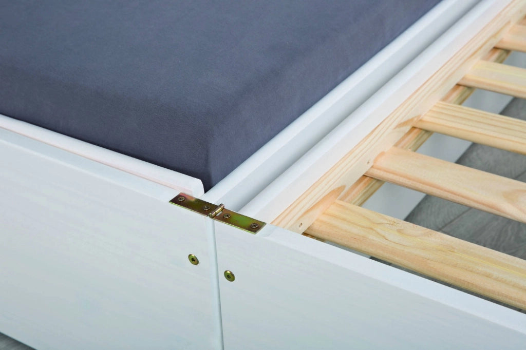 Sibari, Letto Singolo Contenitore, Bianco