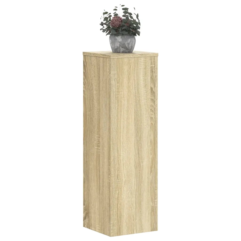 Supporti per Piante 2 pz Rovere 25x25x80 cm in Multistrato