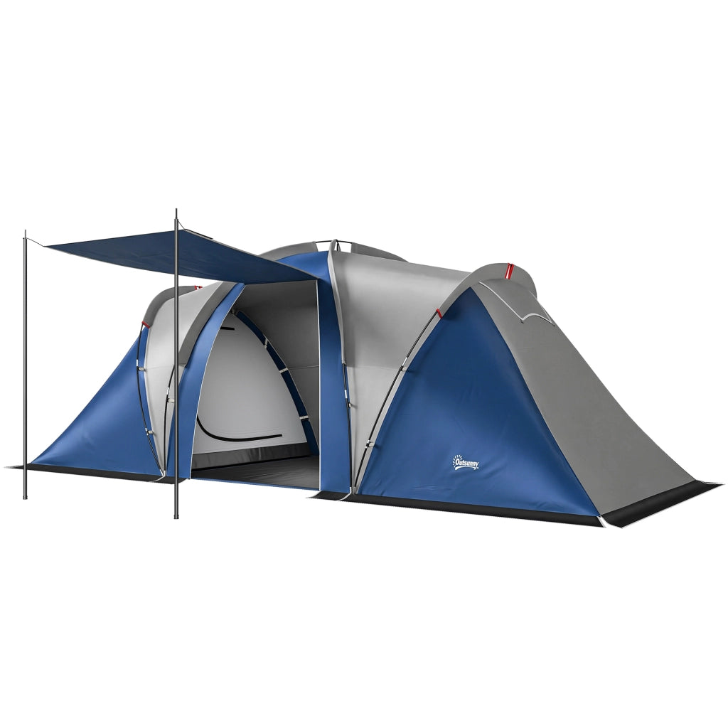 Tenda da campeggio tunnel 4-5 persone 2 camere ¨C zephmum ¨C blu