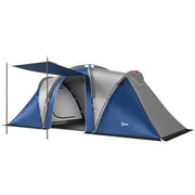 Tenda da campeggio tunnel 4-5 persone 2 camere ¨C zephmum ¨C blu