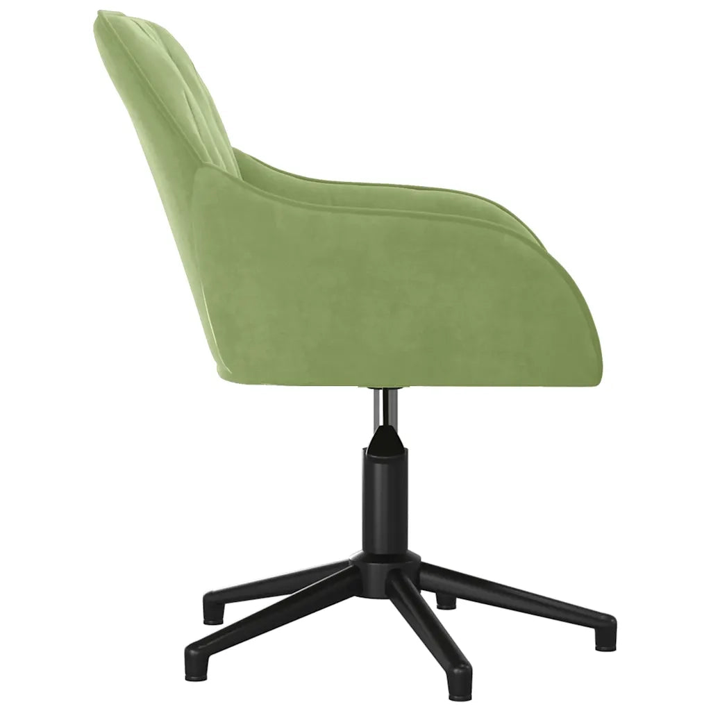 Sedie da Pranzo Girevoli 2 pz Verde Chiaro in Velluto