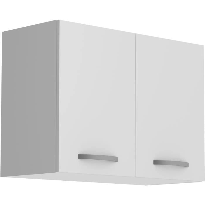 Oslo High Cabinet 2 Porte - Bianco - L 80 X D 36 X H 58 cm