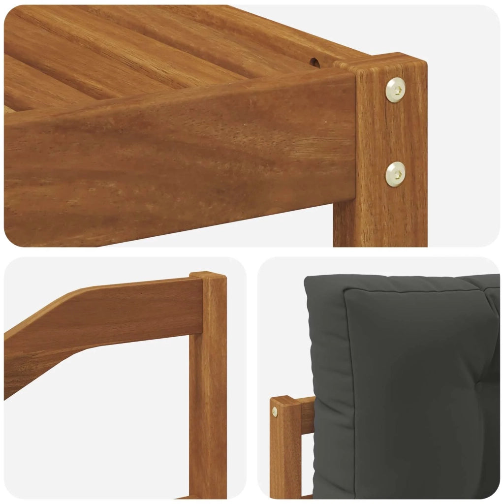 Set di divani da esterno con cuscino 5 pcs Naturale e Antracite 3367560