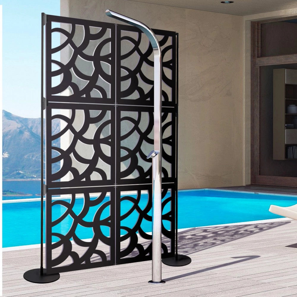 ROOTS - Pannello in PVC traforato - Parasole Misura: 73x73 cm, Colore: nero