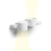 Applique in gesso dal design moderno forma doppia tazza attacco per lampadine G9