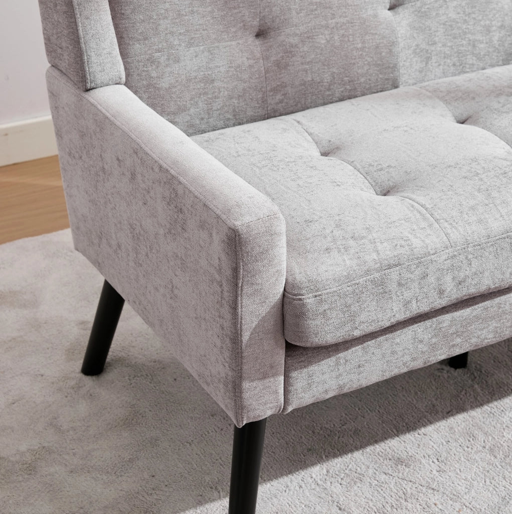 PANCA 2 posti 108,51x66,33x30,22 cm Grigio chiaro in tessuto