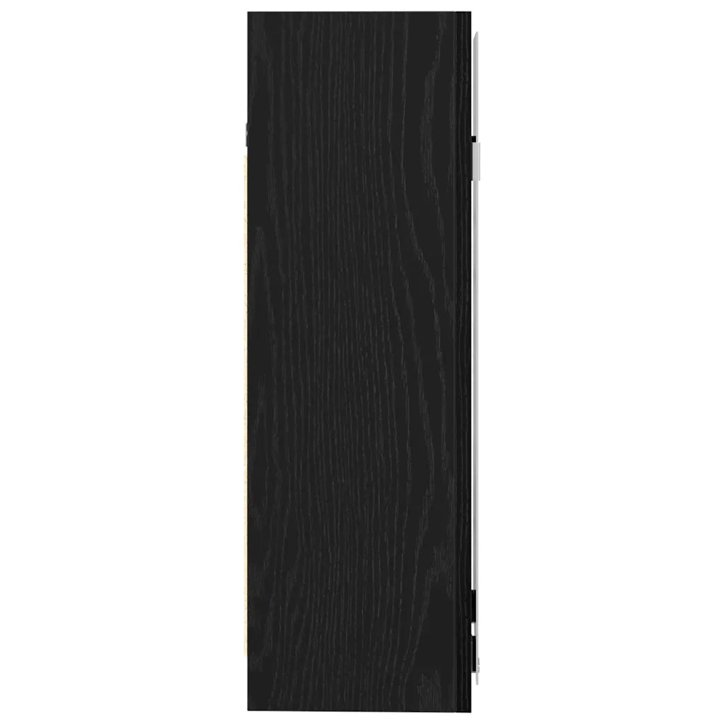 Mobiletto per specchio da bagno-Armadietto a Specchio da Bagno Rovere Nero 62,5 x 20,5 x 64 cm