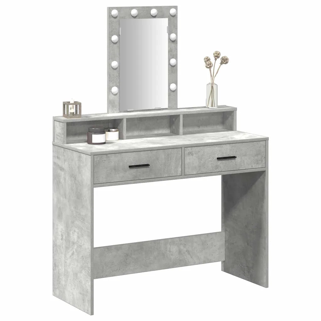 Tavolo da Trucco Grigio 100 x 41 x 140 cm Legno ingegnerizzato 865175