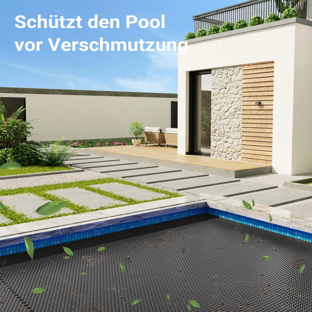 Copertura a bolle d'aria isotermica piscina rettangolare 4x6m nero 120µ