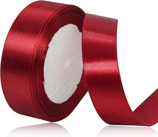 Seta in Lana Bordeaux 25mm Larga per Ricamo, Decorazioni e Regali