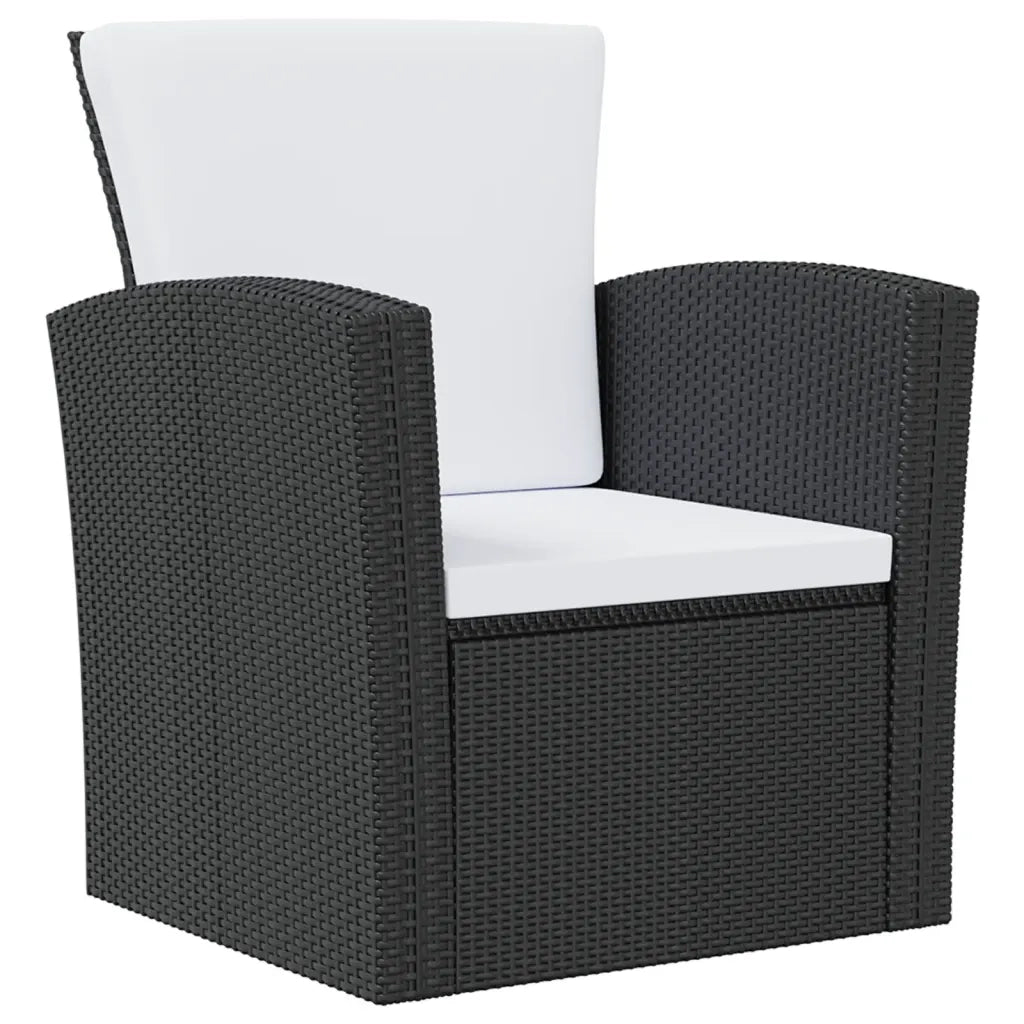 Set Divani da Giardino 16 pz con Cuscini in Polyrattan Nero cod mxl 38613