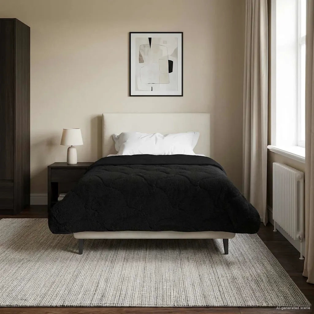 Piumone Completo Annuale Trapuntato Nero 155 x 200 cm 42026255