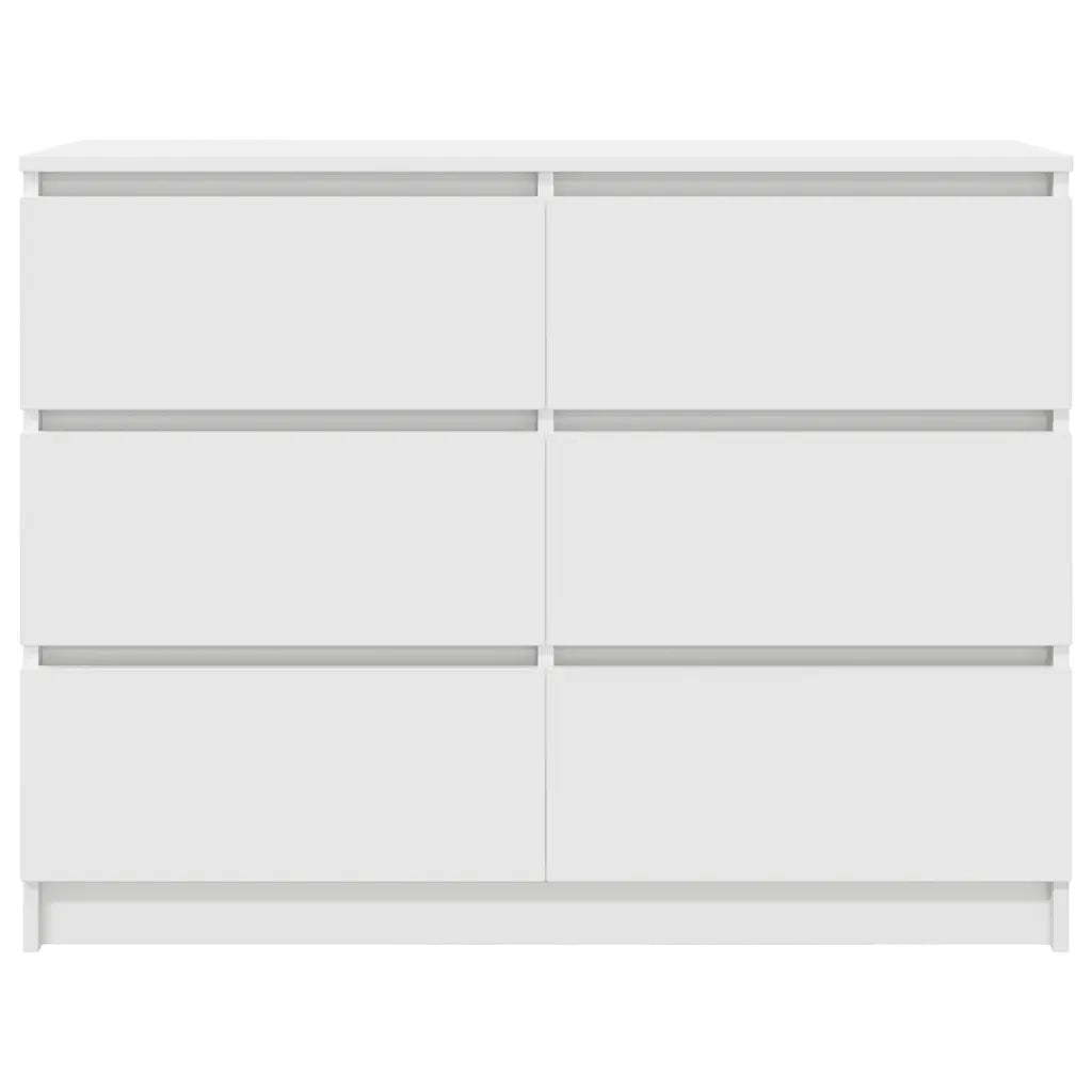 Credenza Bianca 100x35x76 cm in Legno Multistrato