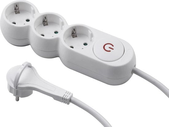 Scatola a stecchi 3-faccia stecchi extra piani 14 m cavo bianco IP20 interruttore con illuminazione schaltbox a contatti multipli - 7430130