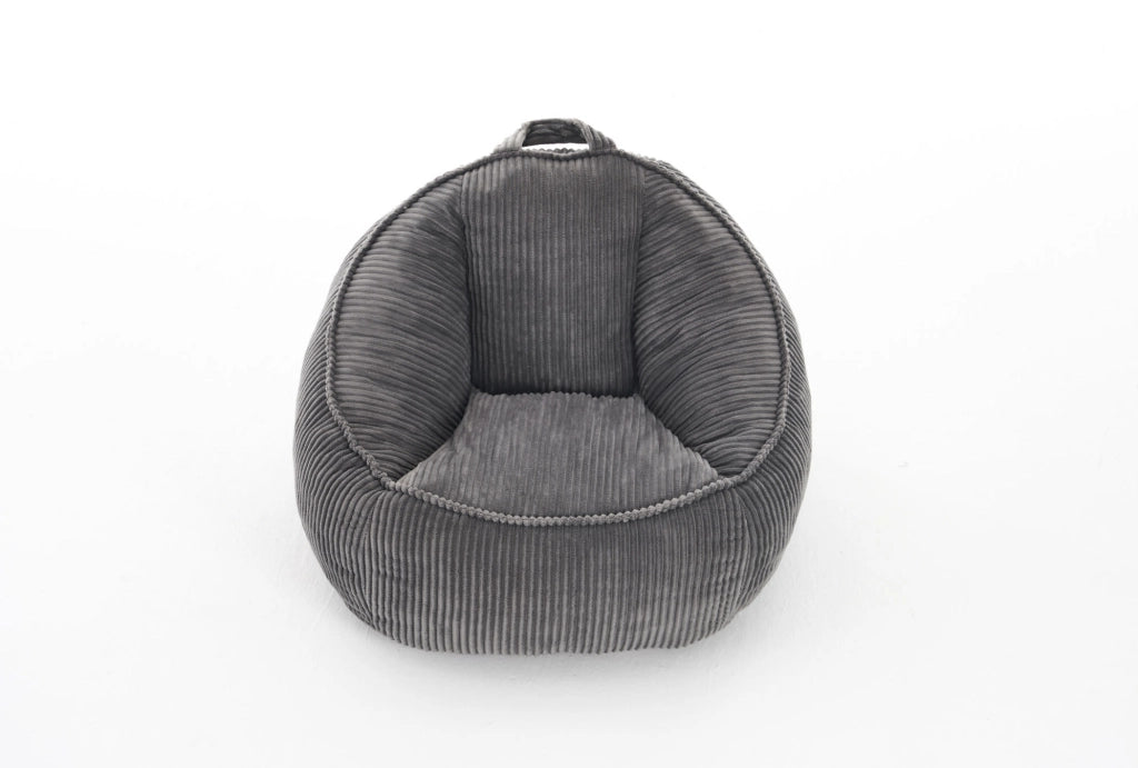 Pouf 37x33x25 cm ergonomico in poliestere grigio
