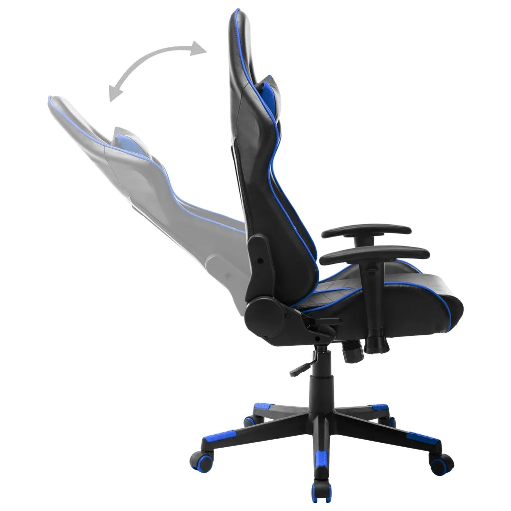Sedia da Gaming Blu e Nera in Similpelle 20502