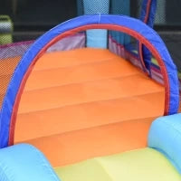 Castello Gonfiabile Gigante e Rimbalzante per Bambini 3-8 Anni con Scivolo, Piscina e Gonfiatore 3.6x1.75x1.8m