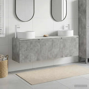 Set di Armadi da Bagno 3 pz Grigio Cemento 3405730