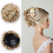 Knot opgestoken kapsels in colore zandbruino golvante - estensione e stile per capelli