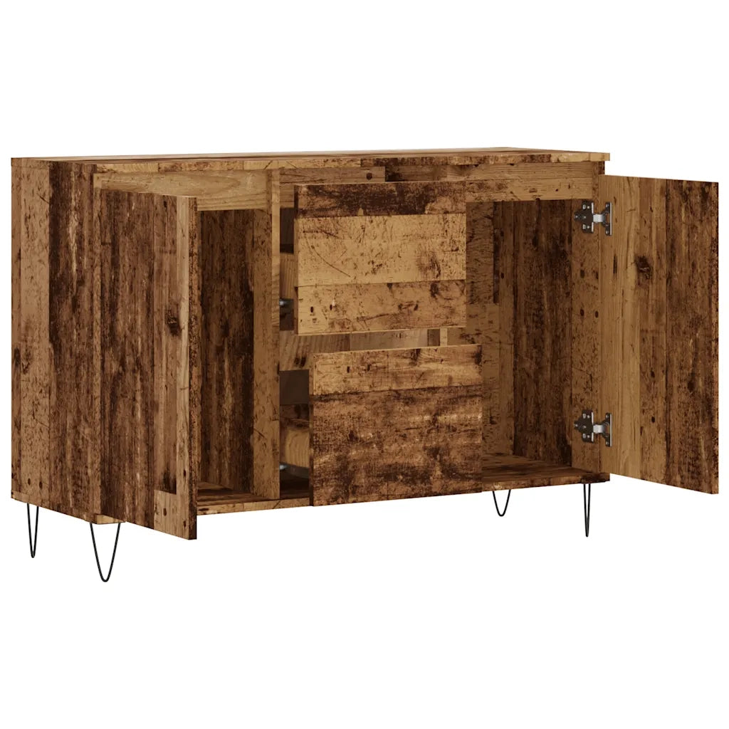 Credenza-Buffet-Armadio da cucina Legno Antico 101,5x35x70 cm in Legno Multistrato 467186