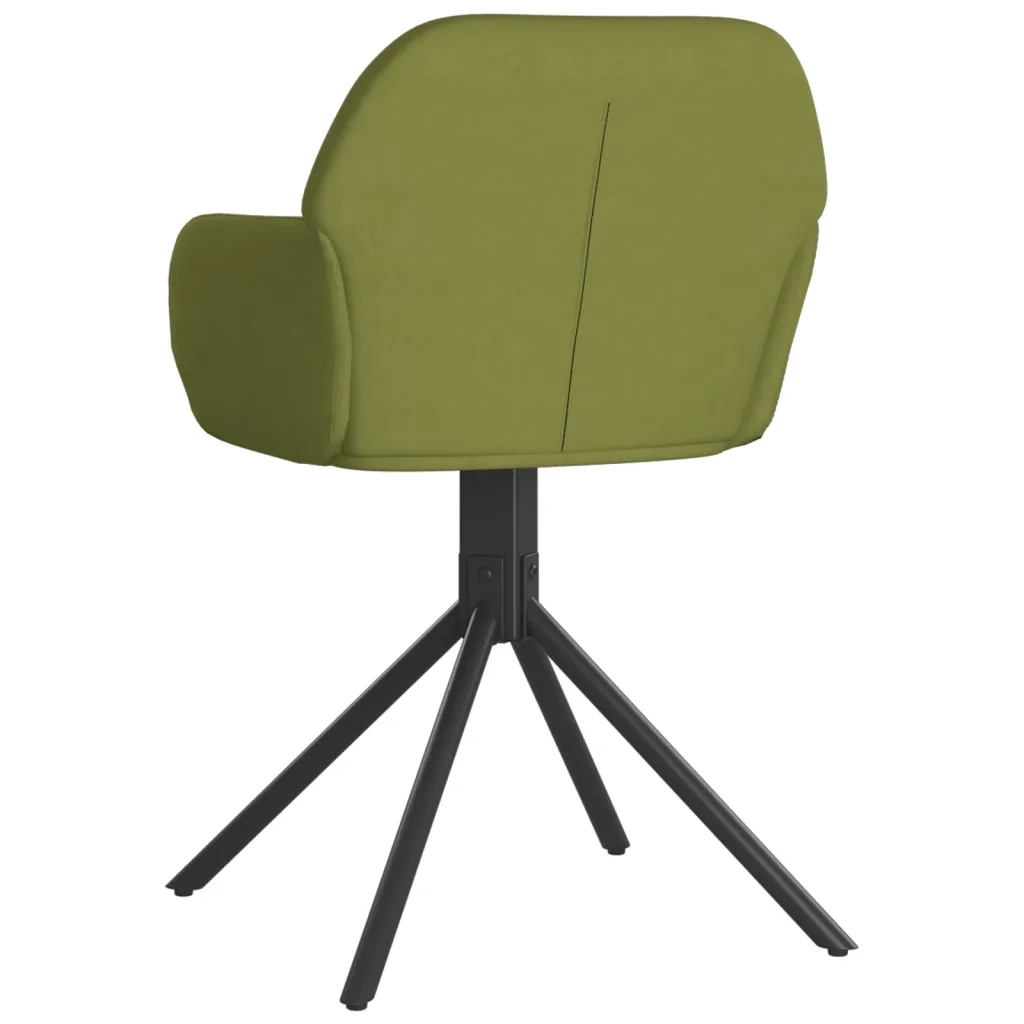 Sedie da Pranzo Girevoli 2 pz Verde Chiaro in Velluto 344743
