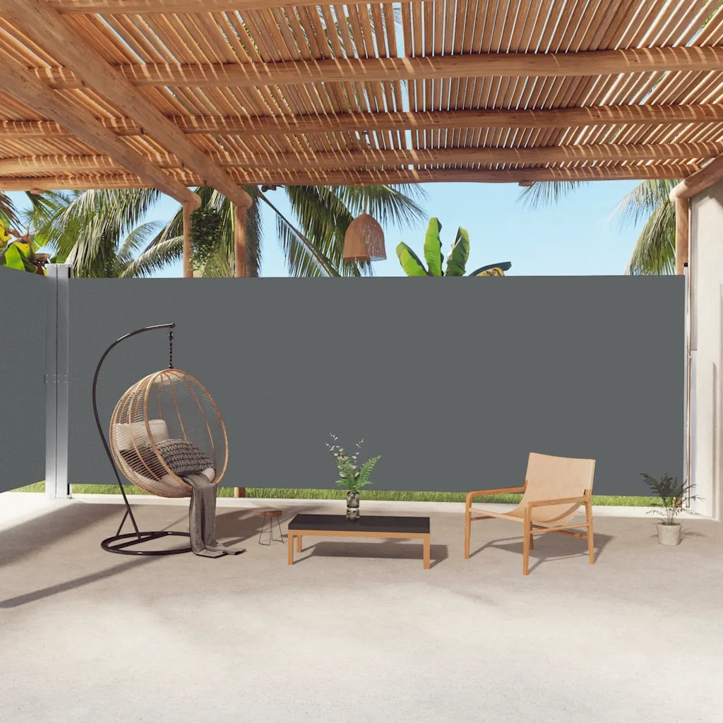 Tenda da Sole Laterale Retrattile-Tenda parasole per balcone per giardino Antracite 220x1000 cm 525767
