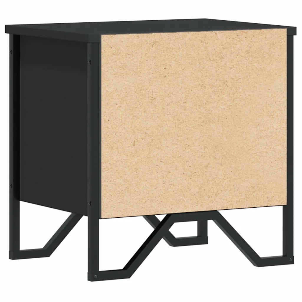 Set di 2 Comodini | Armadio da Notte | Mobiletto da notte Neri 40x30x40 cm in Truciolato