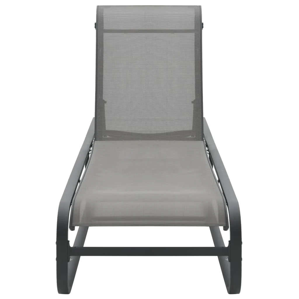 Sedia a sdraio lettino prendisole lettino da giardino mobili da esterno per patio alluminio e textilene grigio 02_0012252