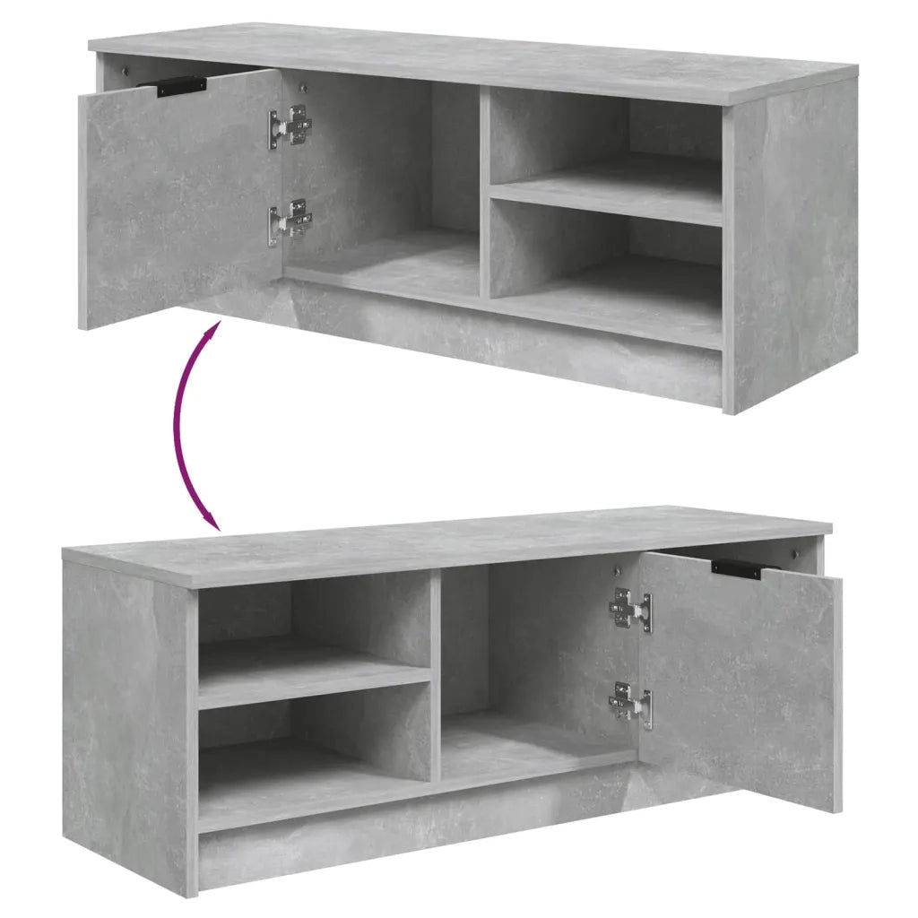 Mobile TV | Armadietto TV | Mobile Porta TV Grigio Cemento 102x35,5x36,5 Legno Multistrato